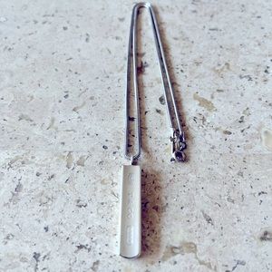 Tiffany & Co. Sterling Silver 1837 Bar Pendant; Rare! Retired!